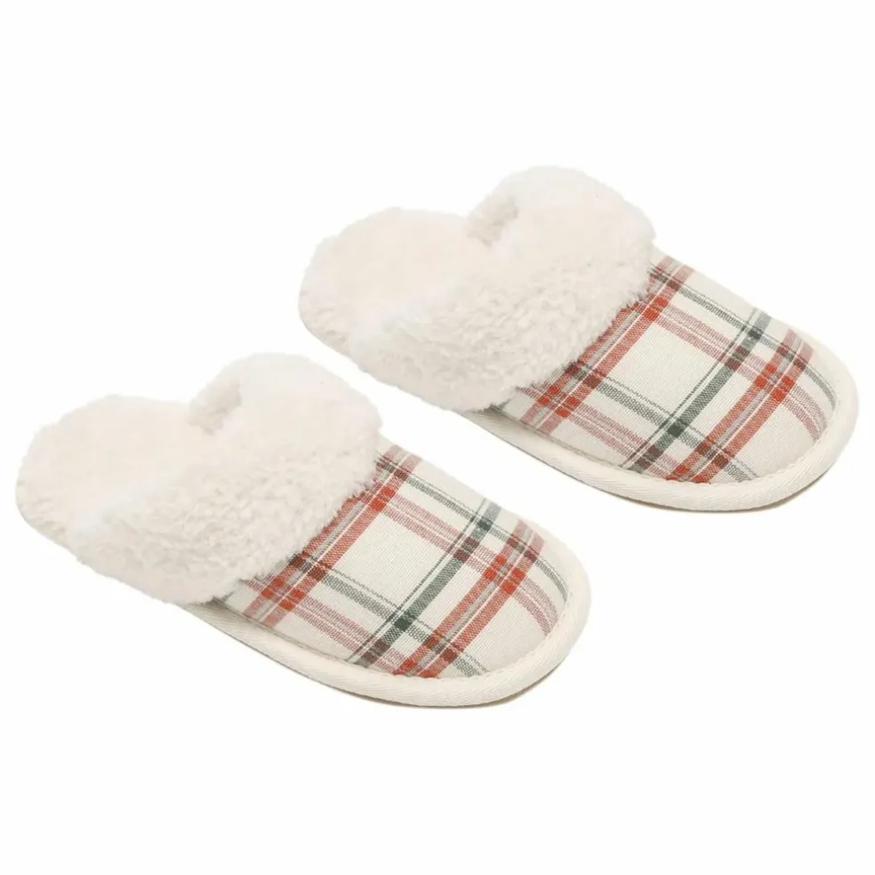 Chaussons Holiday Flannel | Ecru