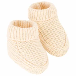Chaussons Naissance Maille | Beige