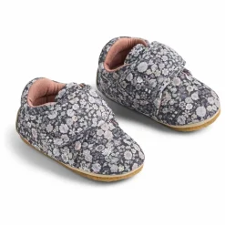 Chaussons Sasha Fleuris Fibres Recyclées | Gris foncé