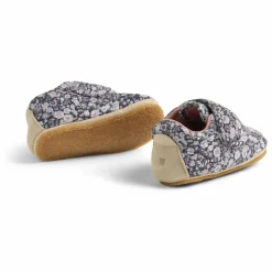 Chaussons Sasha Fleuris Fibres Recyclées | Gris foncé