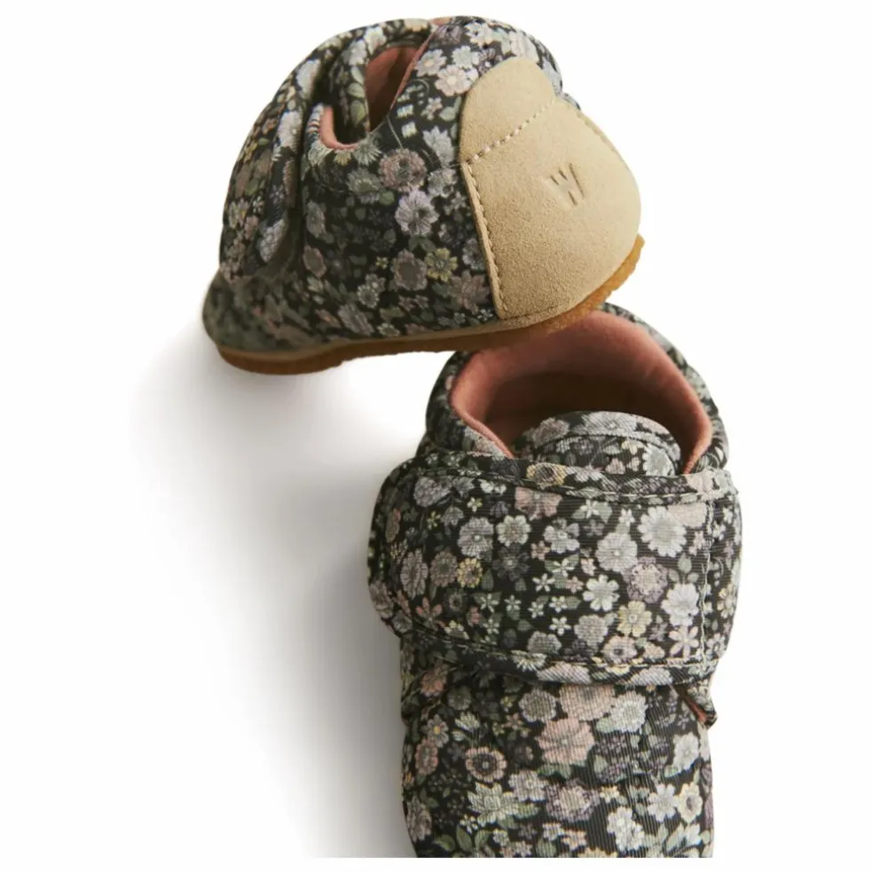 Chaussons Sasha Fleuris Fibres Recyclées | Gris foncé