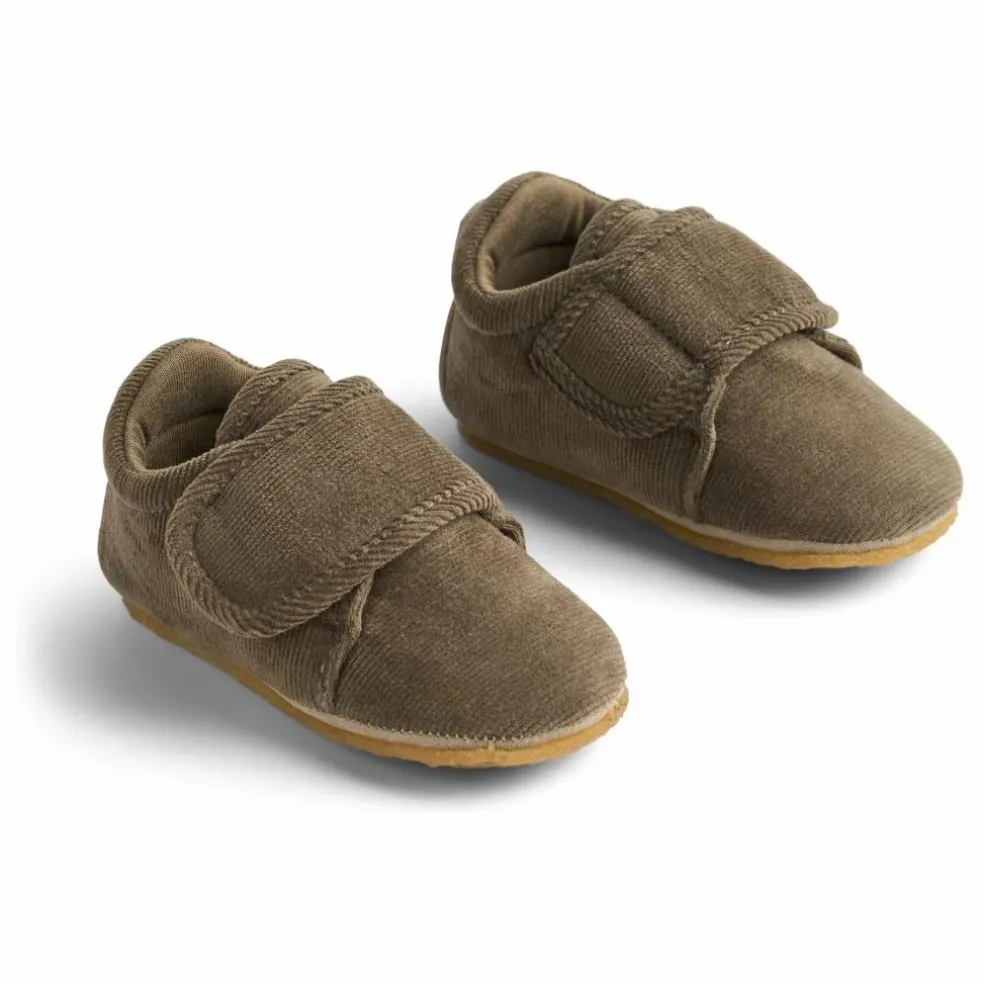 Chaussons Sasha Velours Côtelé | Marron