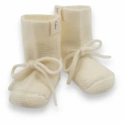 Chaussons Tricot Coton Bio | Ivoire