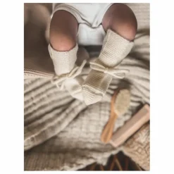 Chaussons Tricot Coton Bio | Ivoire