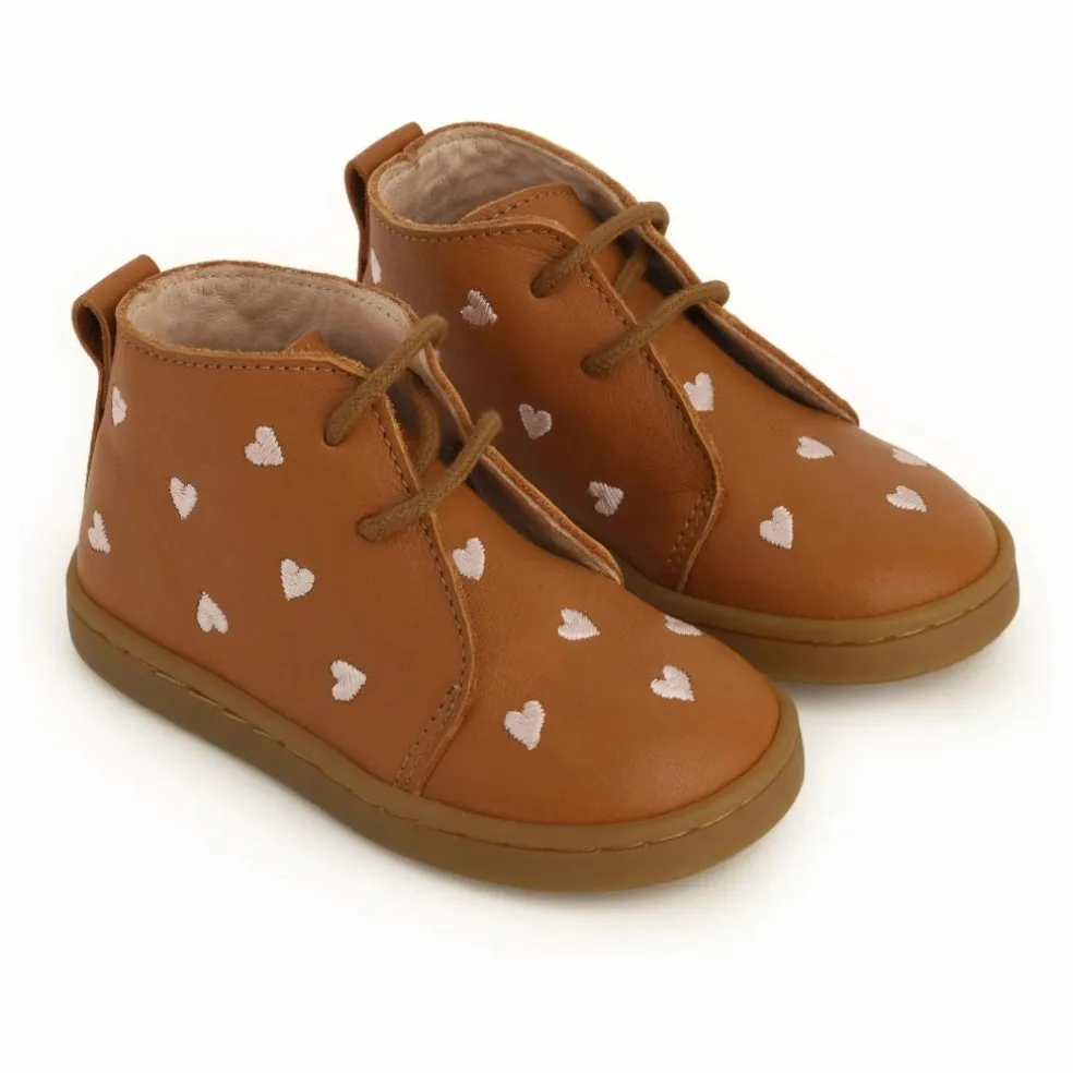 Chaussures Premiers Pas Coeurs Raoul | Camel