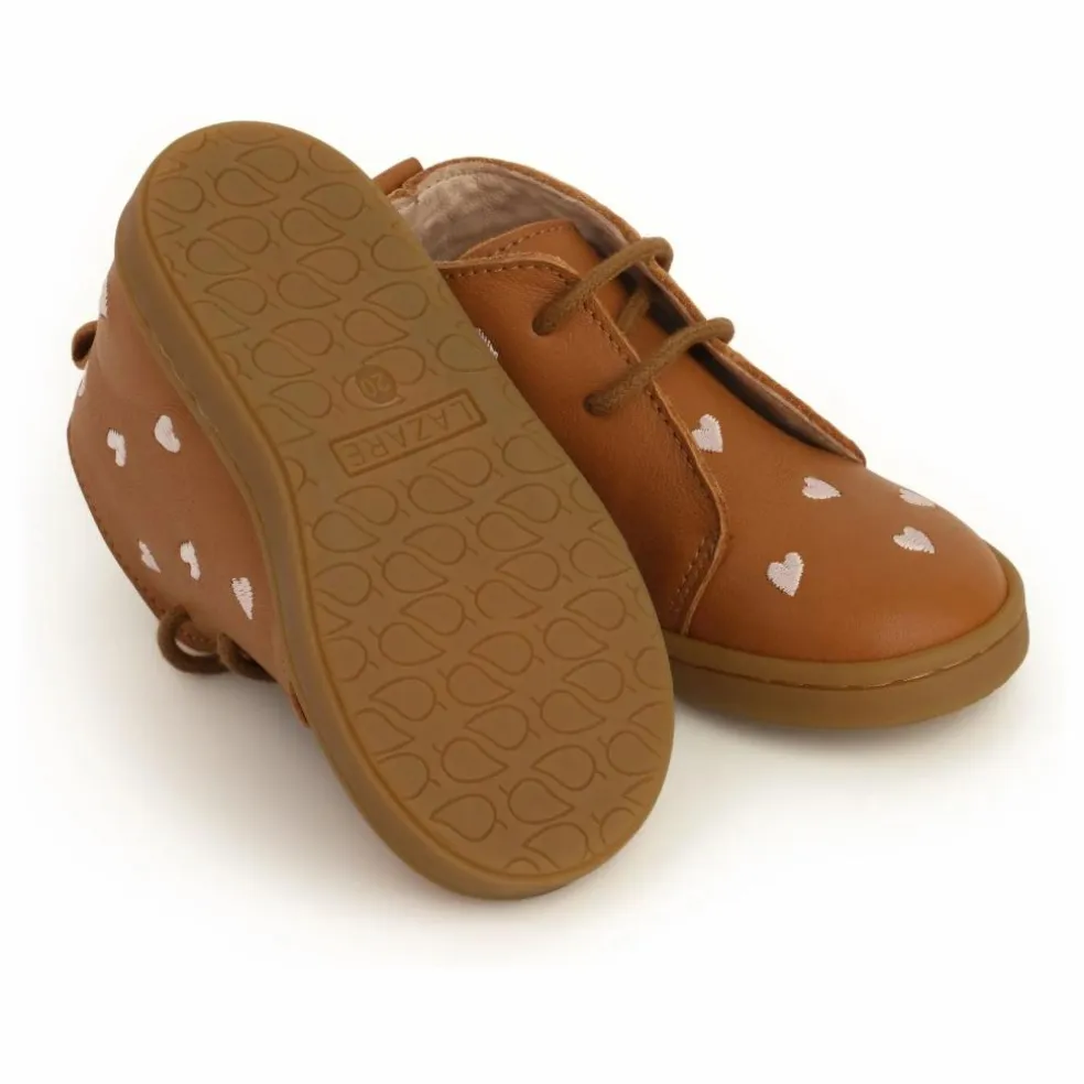 Chaussures Premiers Pas Coeurs Raoul | Camel