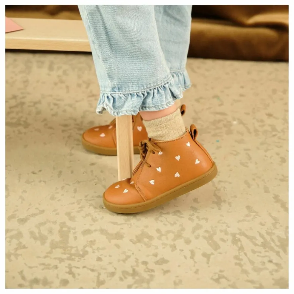 Chaussures Premiers Pas Coeurs Raoul | Camel