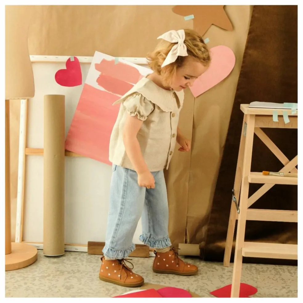 Chaussures Premiers Pas Coeurs Raoul | Camel