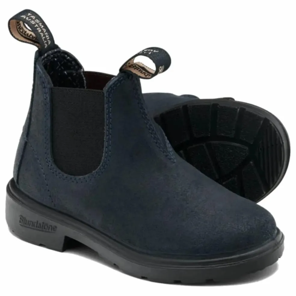 Chelsea Boots Suede Waxé | Bleu marine