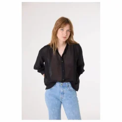 Chemise Ali Coton Bio et Soie | Noir