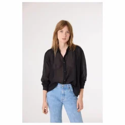 Chemise Ali Coton Bio et Soie | Noir