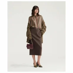 Chemise Arles Imprimée Soie | Marron
