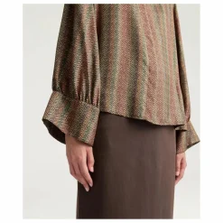 Chemise Arles Imprimée Soie | Marron