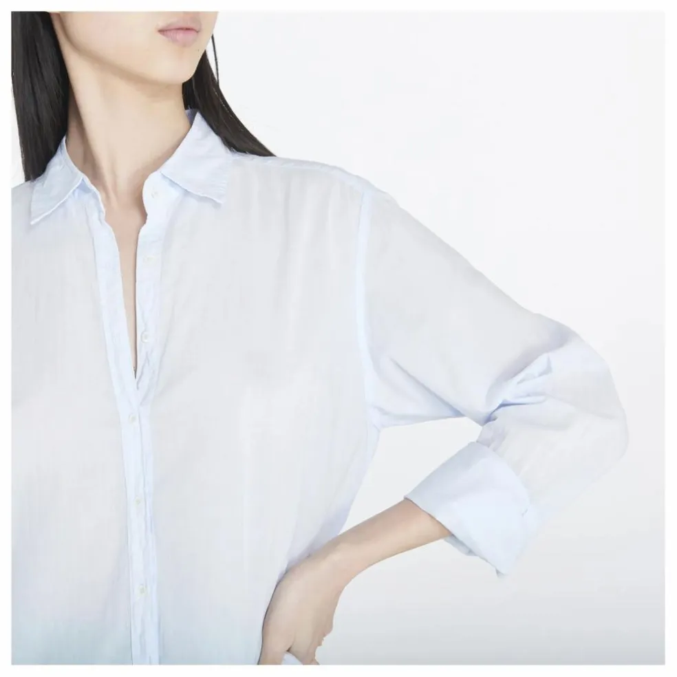 Chemise Beau Popeline de Coton | Bleu ciel
