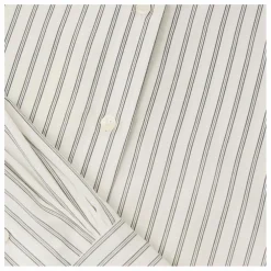 Chemise Bermudes Rayée Coton Bio | Blanc cassé