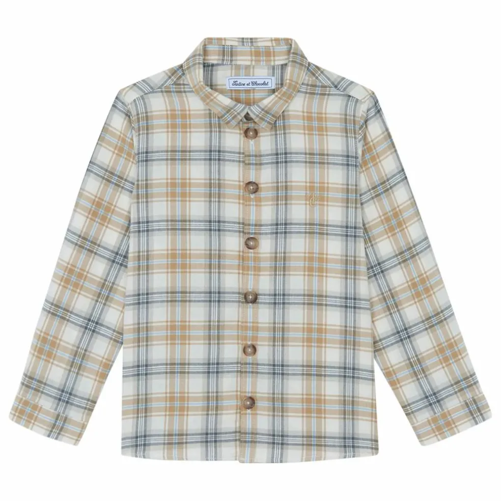 Chemise Carreaux | Beige