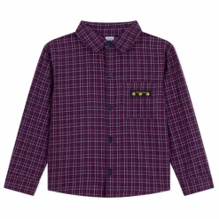 Chemise Carreaux Coton Bio | Bleu marine