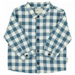 Chemise Carreaux Coton Bio | Bleu
