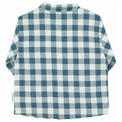 Chemise Carreaux Coton Bio | Bleu