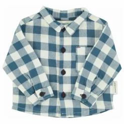 Chemise Carreaux Coton Bio | Bleu