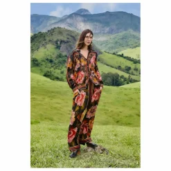 Chemise Chenille Flowers | Noir