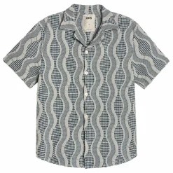 Chemise Como Cuba Waffle | Bleu
