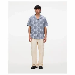 Chemise Como Cuba Waffle | Bleu