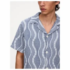 Chemise Como Cuba Waffle | Bleu