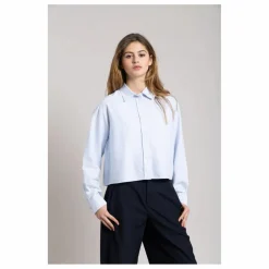 Chemise Courte Chili Rayée | Bleu Glacier