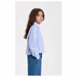 Chemise Courte Clara Rayée | Bleu Clair