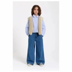 Chemise Courte Clara Rayée | Bleu Clair