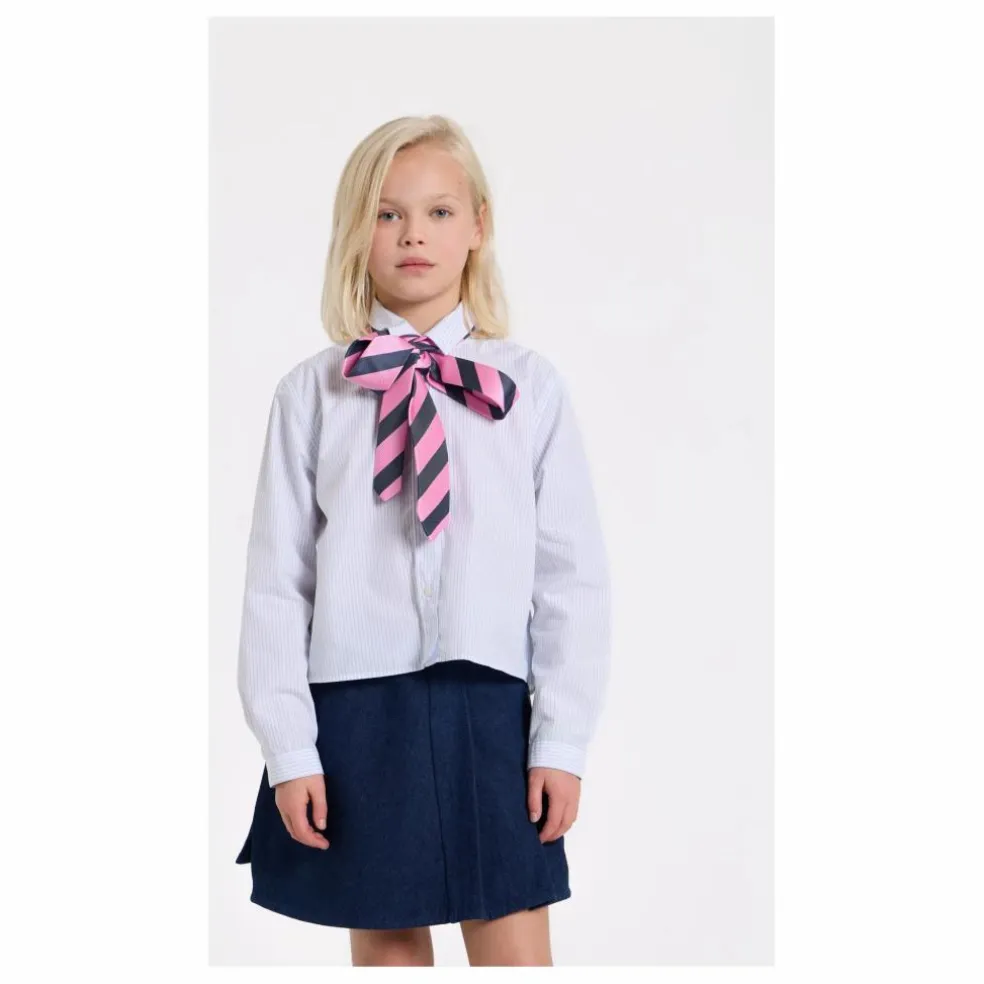 Chemise Courte Crush Rayée | Blanc