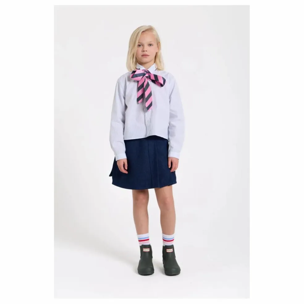 Chemise Courte Crush Rayée | Blanc
