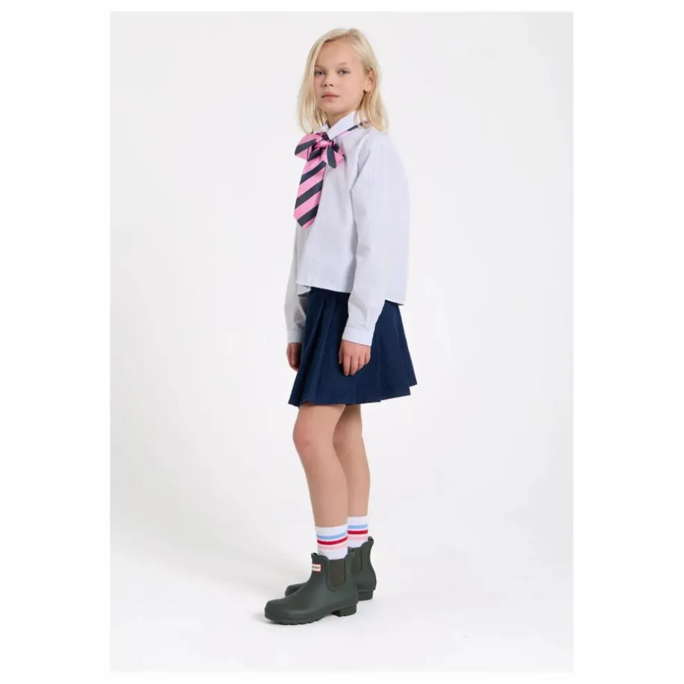 Chemise Courte Crush Rayée | Blanc