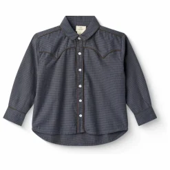 Chemise Cowboy Coton Bio | Bleu marine