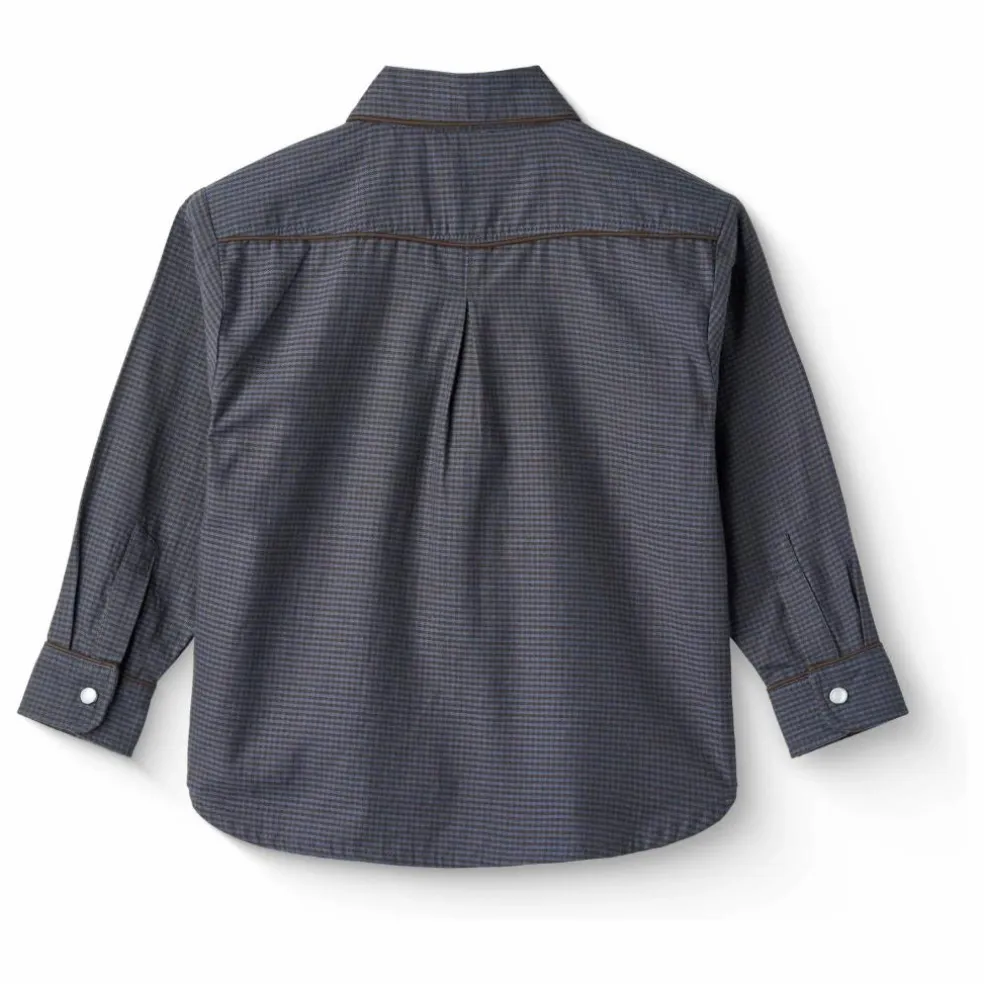 Chemise Cowboy Coton Bio | Bleu marine