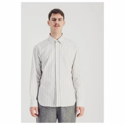 Chemise Daily Rayée Popeline de Coton | Gris
