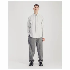 Chemise Daily Rayée Popeline de Coton | Gris