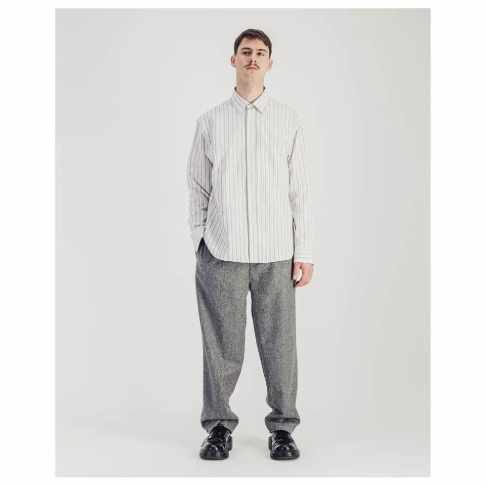 Chemise Daily Rayée Popeline de Coton | Gris