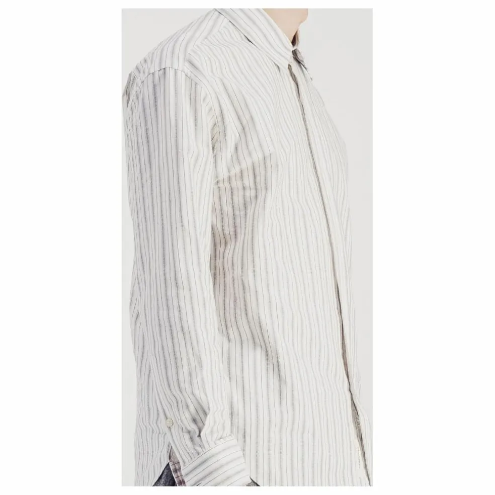 Chemise Daily Rayée Popeline de Coton | Gris