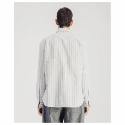 Chemise Daily Rayée Popeline de Coton | Gris