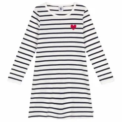 Chemise de Nuit Rayée | Bleu marine