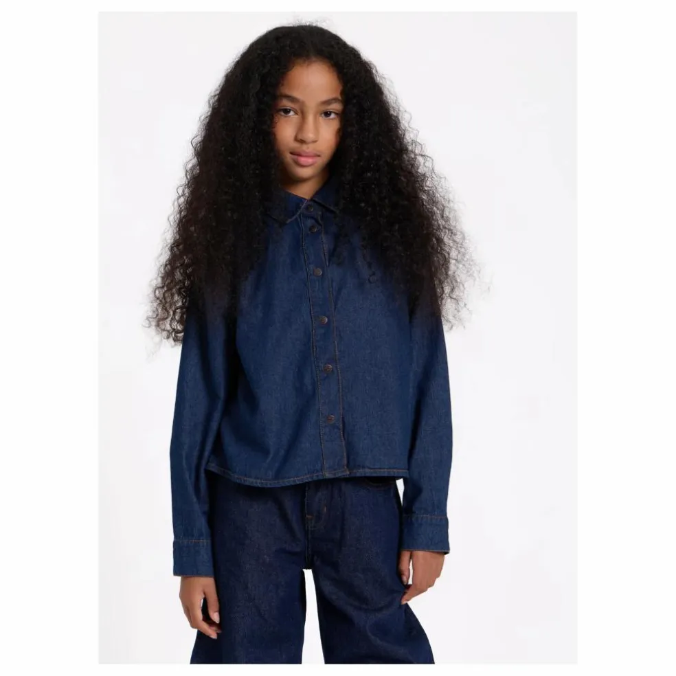 Chemise Denim Courte Crush | Denim brut