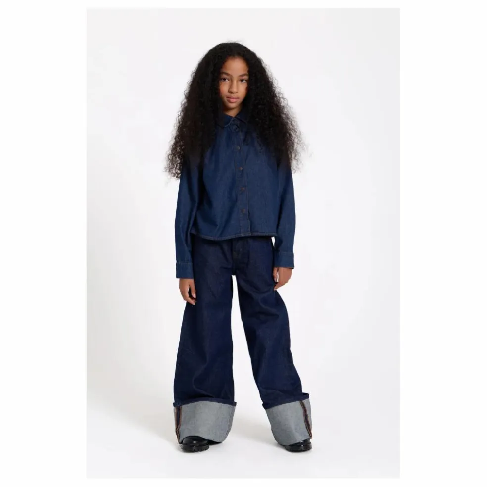 Chemise Denim Courte Crush | Denim brut