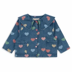 Chemise en Jean Magot Cœurs Coton Bio | Bleu