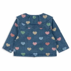 Chemise en Jean Magot Cœurs Coton Bio | Bleu