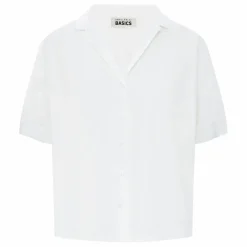 Chemise Femme à Manches Courtes en Popeline Organique | Blanc cassé