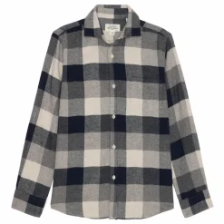 Chemise Flanelle à Carreaux Paul | Bleu marine - Ecru