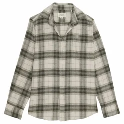 Chemise Flanelle Rayures et Carreaux Paul | Beige - Vert