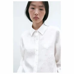 Chemise Fleurs Jacquard | Blanc